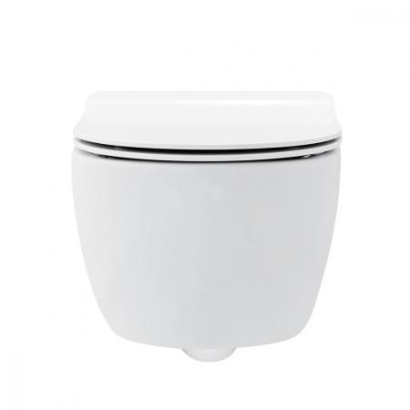 Унитаз подвесной SSWW CT2038V белый глянцевый с сиденьем микролифт безободковый душевой смыв