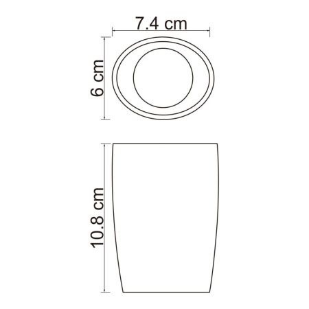 Стакан для зубных щеток WasserKRAFT 4628
