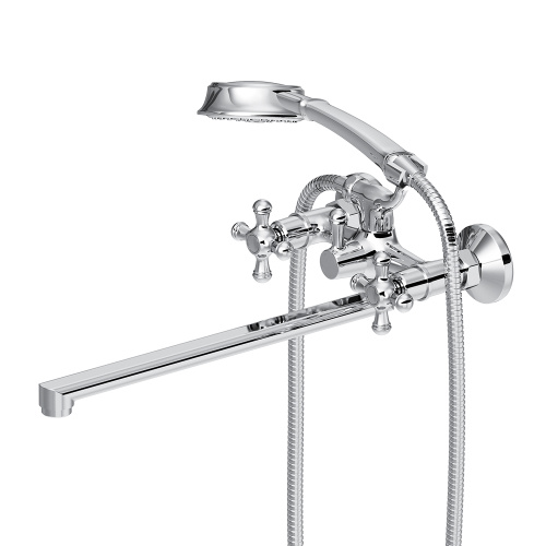 Смеситель для ванны и душа Damixa Retro 239500000 настенный хром без термостата - фото 4