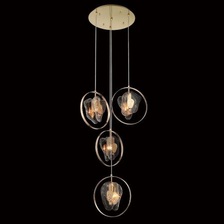 Светильник подвесной Delight Collection Cowley (Цовлеы) P60669-4 gold/clear