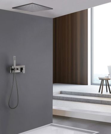 Душевая система Abber AF8221NG встраиваемая в стену цвет серый