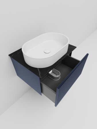 Тумба со столешницей La Fenice TERRA NFNC-01-TER-BG-60-3-GB 60х50 подвесная цвет синий