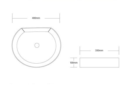 Раковина из сантехнического фарфора Cerutti SPA CR7088 40х40 накладная цвет белый без отверстий под смеситель
