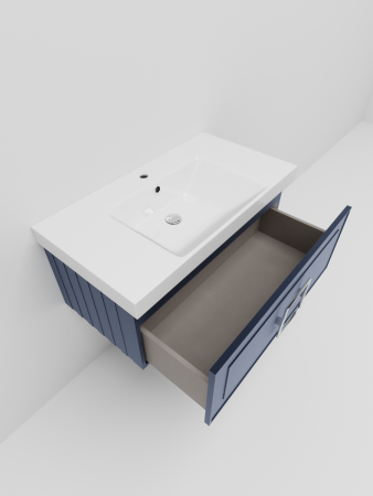 Тумба с раковиной La Fenice CUBO NFNC-01-CUB-BG-80-1-80 80х50 подвесная цвет синий