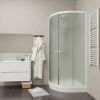 Душевой уголок Parly ZF81 80х80 стекло матовое профиль белый с поддоном
