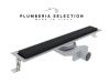 Душевой лоток Plumberia Selection PST IN-TILE PST90NO 90х5 черный