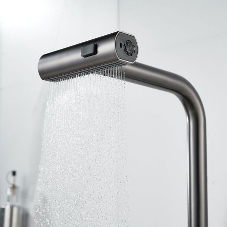 Смеситель для кухни Raffine F203T на мойку оружейная сталь