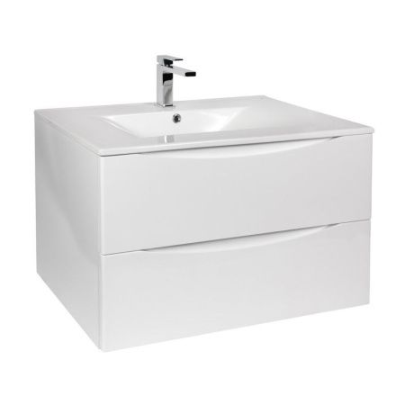 Раковина из сантехнического фарфора Bond Cube S05-800 80х50 встраиваемая цвет белый 1 отверстие под смеситель