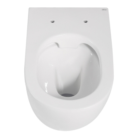 Унитаз приставной Abber Bequem AC1111 белый с сиденьем микролифт безободковый каскадный смыв