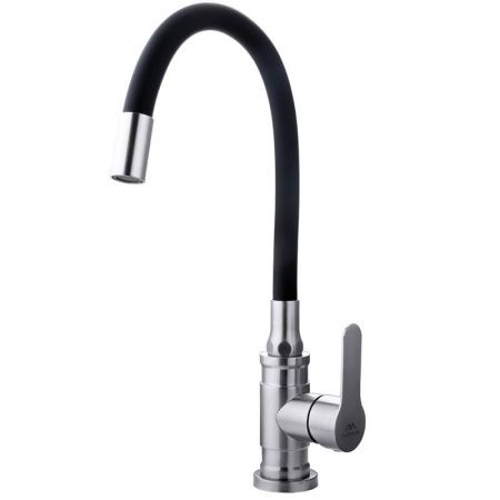 Смеситель для кухни Fashun A54401-7 на мойку черный/сатин