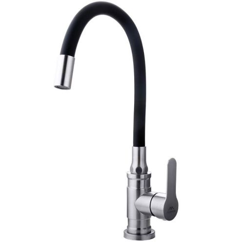 Смеситель для кухни Fashun A54401-7 на мойку черный/сатин - фото 2