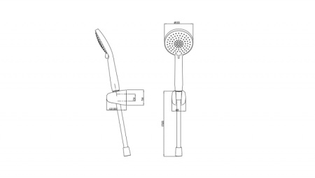 Душевой гарнитур Bravat D2113CP-ENG настенный хром