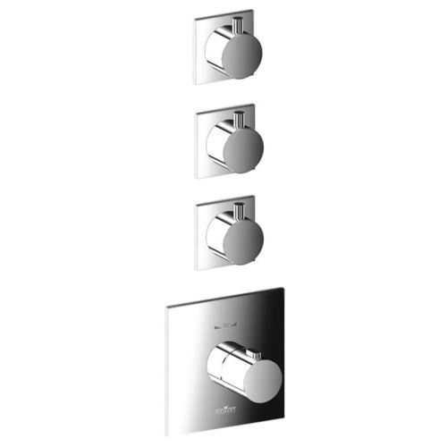 Смеситель для ванны и душа Webert Elio EL971502015 встраиваемый в стену хром с термостатом - фото 2