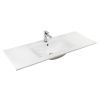 Раковина из сантехнического фарфора Bond Cube S05-1200 120х50 встраиваемая цвет белый 1 отверстие под смеситель