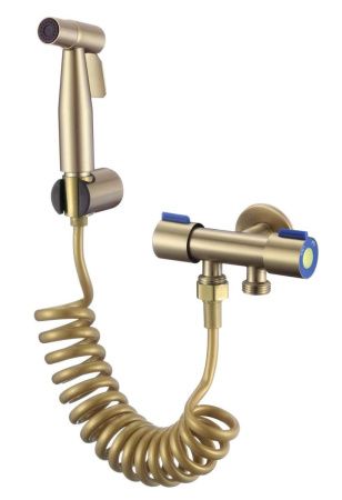 Гигиенический душ со смесителем Fmark FS-FXQ03C золото