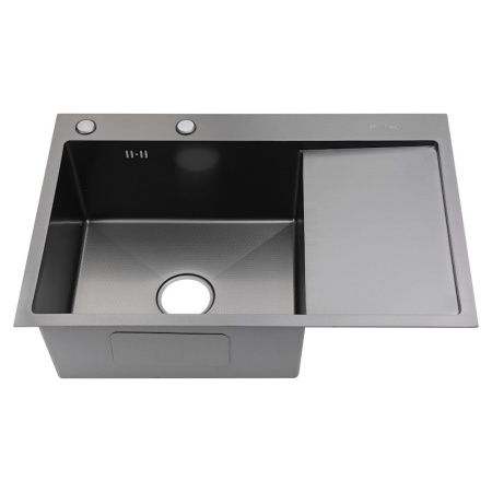 Кухонная мойка Fmark FSC6550Q-L 65х50 цвет серый поверхность матовая