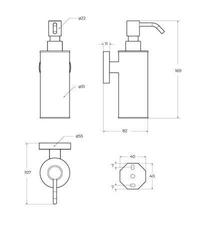 Дозатор Cezares RELAX RELAX-SOIS-M-IN
