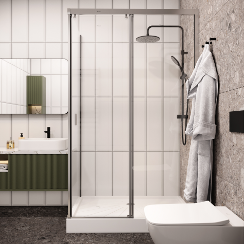 Душевой уголок Cerutti SPA MARBELLA 120 R 120х80 стекло прозрачное профиль хром глянцевый - фото 4