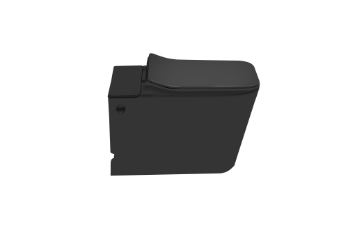 Унитаз подвесной SantiLine SL-5032MB цвет черный матовый с сиденьем микролифт безободковый импульсный смыв - фото 2