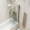 Душевая шторка на ванну Maybah Glass MGV-597-2 50х140 стекло прозрачное профиль бронза ориентация универсальная