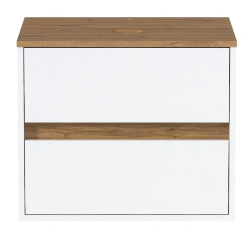 Тумба под раковину 1MarKa Veil Ц0000035552 60х50х50 цвет белый/дуб ватан - фото 4