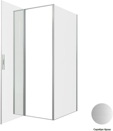 Душевой уголок Allen Brau Priority 3.31026.BA + 3.31047.BA 100х90 стекло прозрачное профиль серебро без поддона