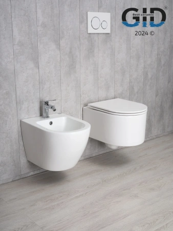 Унитаз подвесной Gid Concavo 62233Y белый с сиденьем микролифт безободковый смыв торнадо
