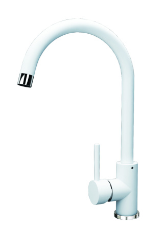 Смеситель для кухни Uperwood Quartz UPD-Q-02-01 UPD-Q-02-01 на мойку/столешницу белый матовый