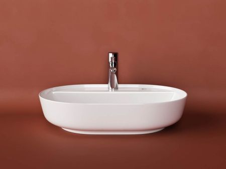 Раковина из сантехнического фарфора Ceramica Nova MODO CN2004 60х50 накладная цвет белый 1 отверстие под смеситель