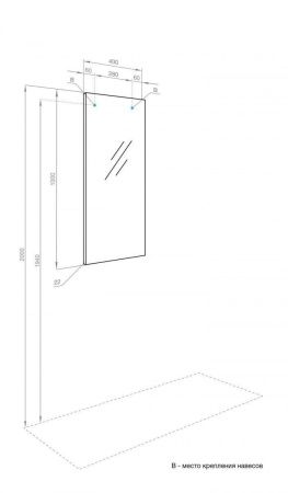 Зеркало Aquaton Альма 1A287602A3010 40х100 подвесное