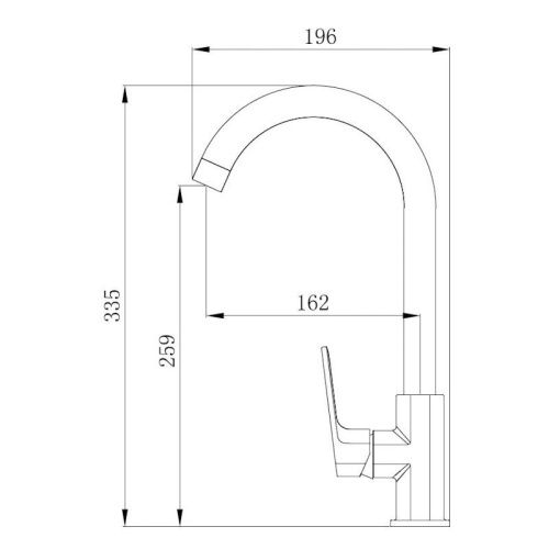 Смеситель для кухни Voda Surf Black SF519B на мойку черный - фото 3