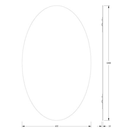 Зеркало Evoform Primary BY 0035 60х100 подвесное