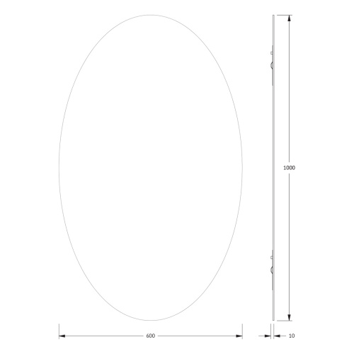 Зеркало в ванную Evoform Primary BY 0035 60х100 цвет хром - фото 2