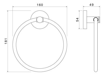 Полотенцедержатель Aquatek ЕВРОПА AQ4112MB