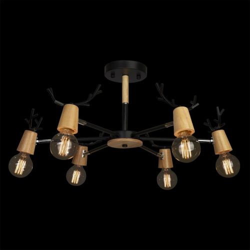 Люстра на штанге Loft It SVEN 10024/6 Black - фото 2