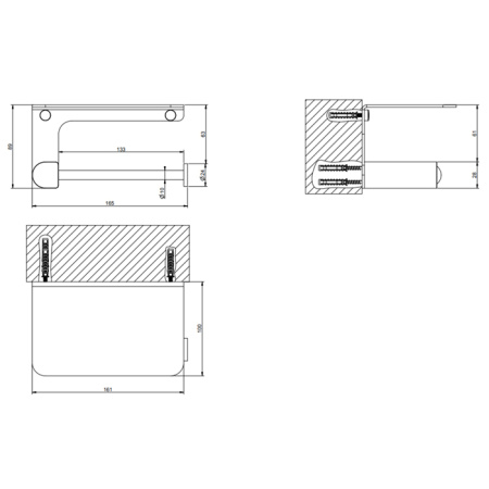 Бумагодержатель Gessi Rilievo 59449#031