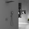 Душевая система Vincea VSFW-401TGM встраиваемая в стену цвет вороненая сталь с термостатом