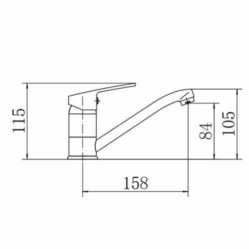 Смеситель для кухни Fashun A4516 на мойку хром - фото 3