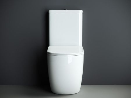 Унитаз напольный с бачком Ceramica Nova MIA CN1801 белый с сиденьем микролифт безободковый душевой смыв