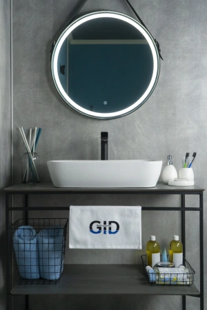 Раковина керамическая Gid Geométrico 51132 60х30 накладная цвет белый без отверстий под смеситель