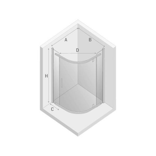 Душевой уголок New Trendy NEW KOMFORT Black K-0469 90х90 стекло прозрачное профиль черный без поддона - фото 3