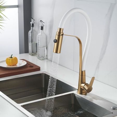 Смеситель для кухни Shevanik S943G-1 на мойку золото