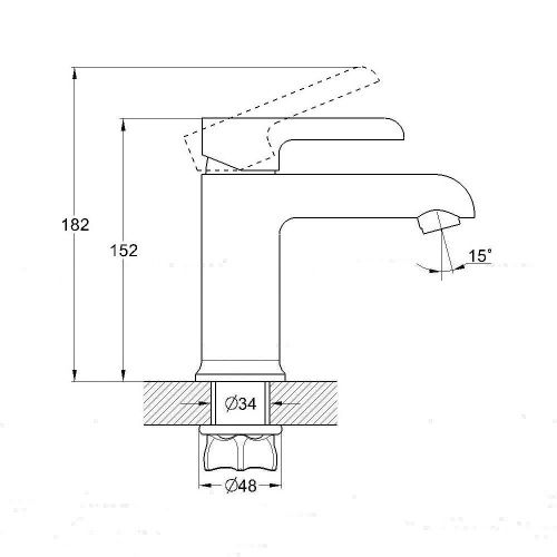 Смеситель G.Lauf ZOK ZOK1-A036YB на раковину черный/хром - фото 3