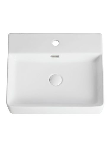 Тумба с раковиной Orange Line Li-70TubMDF+B04-500W 70х46х69 подвесная цвет черный матовый - фото 3