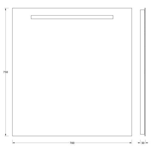 Зеркало со встроенным LED-светильником Evoform Ledline BY 2104 70х75 - фото 2