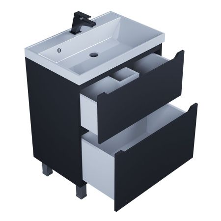 Тумба под раковину Uperwood Tanos 291120332 70х50 напольная цвет черный