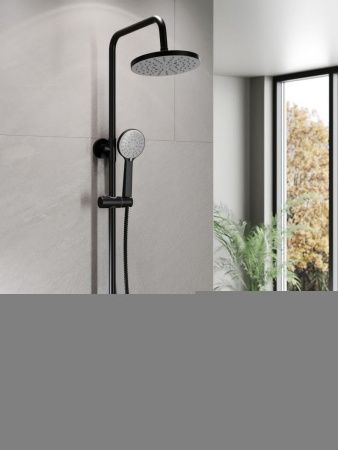 Душевая стойка Agger Thermo A2461144 настенная цвет черный с термостатом