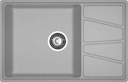 Кухонная мойка Granfest Vertex V-780L серый 78х50 цвет серый поверхность матовая
