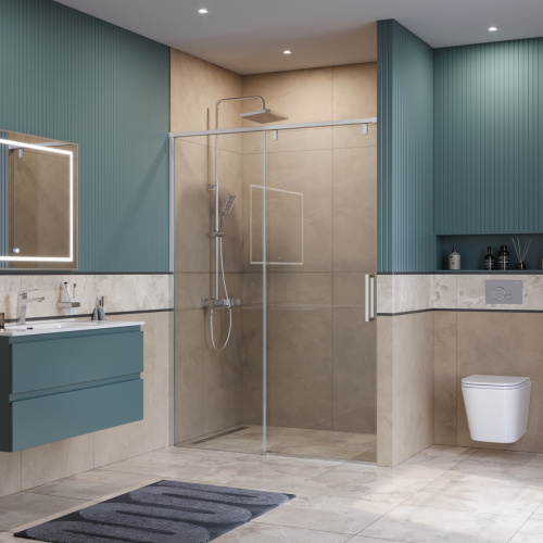 Душевая дверь BelBagno SOFT CLOSE-1 SOFT_CLOSE-1-BF-1-140-C-Cr 140х200 стекло прозрачное профиль хром - фото 3