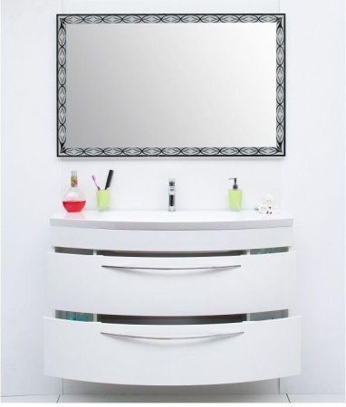 Тумба с раковиной De Aqua Лонг 00187921 120х50 подвесная цвет белый